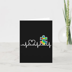 Heart Puzzle Biet Heartslag Coola Autism Awareness Kort