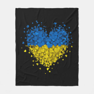 Heart Puzzle Ukraina Kärlek Ukraina Ukrainas Flagg Fleecefilt