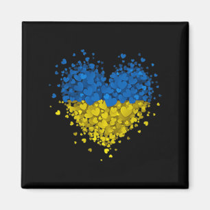Heart Puzzle Ukraina Kärlek Ukraina Ukrainas Flagg Magnet