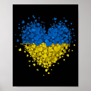 Heart Puzzle Ukraina Kärlek Ukraina Ukrainas Flagg Poster