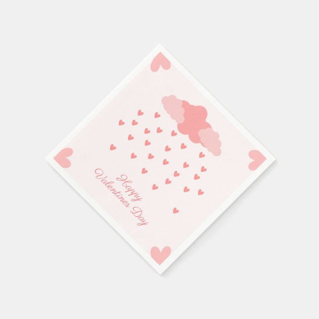 Heart Rain Delight par Valentines day Pappersservett (Hörn)