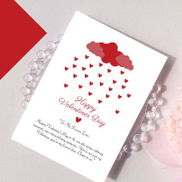 Heart Rain Red Delight par Valentines day Julkort