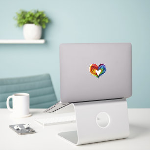 Heart Rainbow Färg Klistermärken