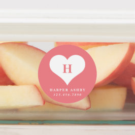 Heart Rainbow Watersecure Namn Klistermärke