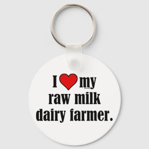 Heart Raw Mjölk Farmer Nyckelring