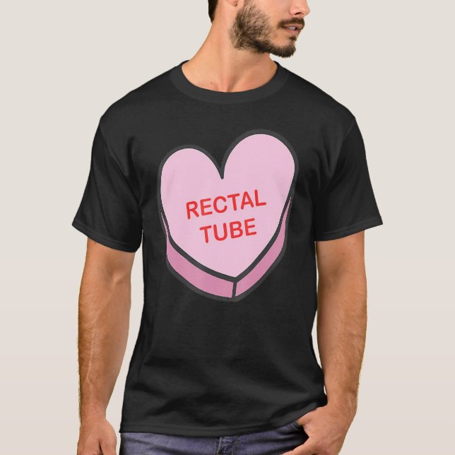 Heart Rectal Tube Nurse Life Valentines Day Women  T Shirt (Framsida)