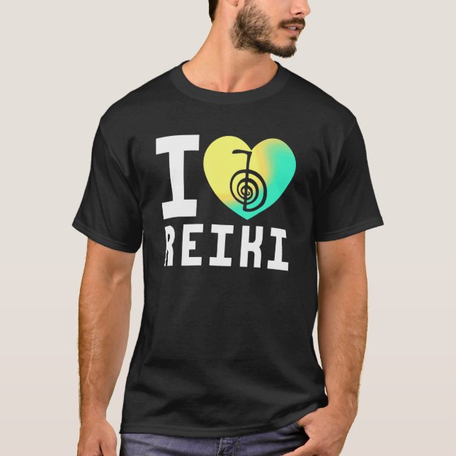 Heart Reiki Master Chakra Yoga Japan Healing Energ T Shirt (Framsida)
