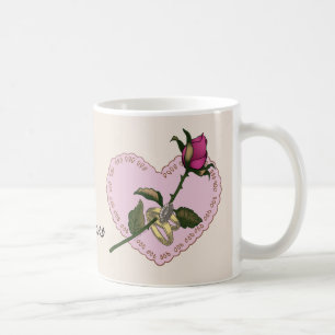 Heart Ringar Ro bröllop mugg