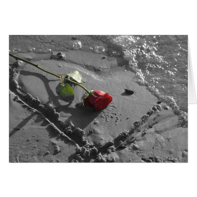 Heart ro hälsningskort (Framsidan Horizontal)