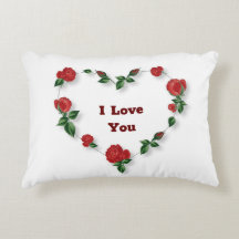 Heart Ro Valentine accent Pillow