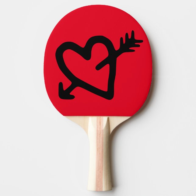 HEART ROMANTIC PING PONG PADDLES PINGISRACKET (Framsidan)