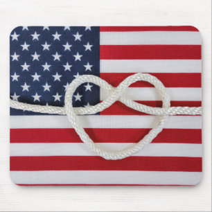 Heart Rope på amerikansk Flagga Musmatta