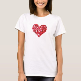 HEART ROSA RED I KÄRLEK DU CHRISTMAS VALENTINE T SHIRT