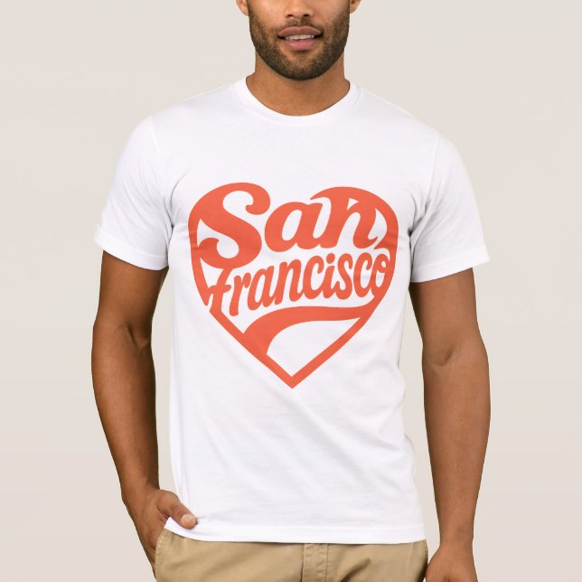 Heart San Francisco T Shirt (Framsida)