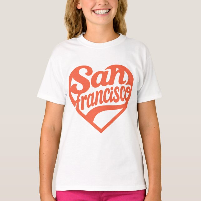 Heart San Francisco T Shirt (Framsida)