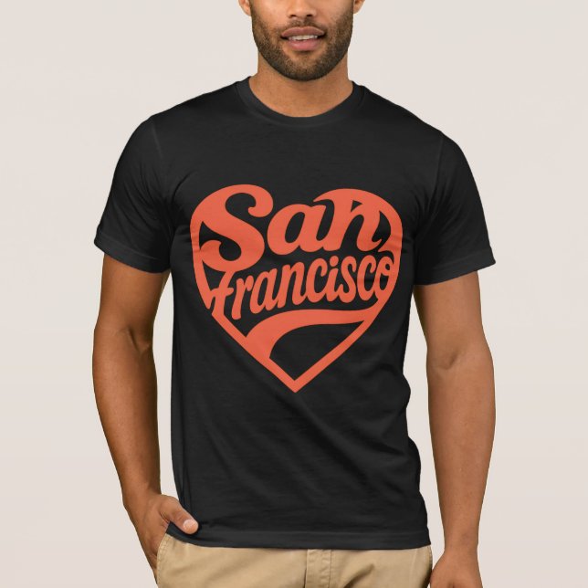 Heart San Francisco T Shirt (Framsida)