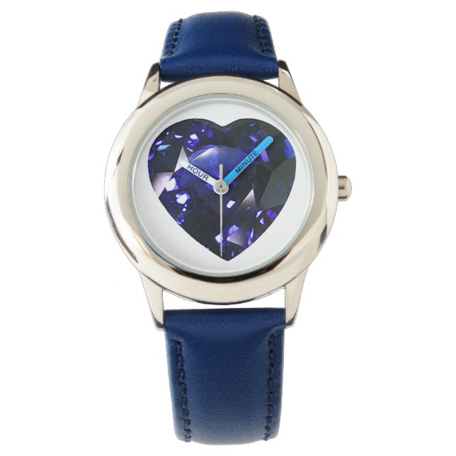 Heart Sapphire Blue Armbandsur (Framsida)