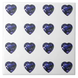 Heart Sapphire Blue Kakelplatta
