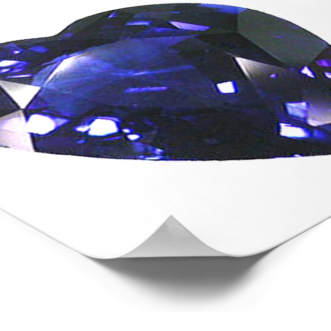 Heart Sapphire Blue Poster (Hörn)