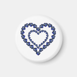 Heart Sapphire Gemstone Magnet