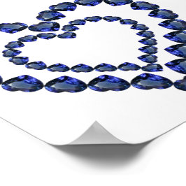 Heart Sapphire Gemstone Poster