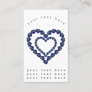 Heart Sapphire Gemstone Visitkort