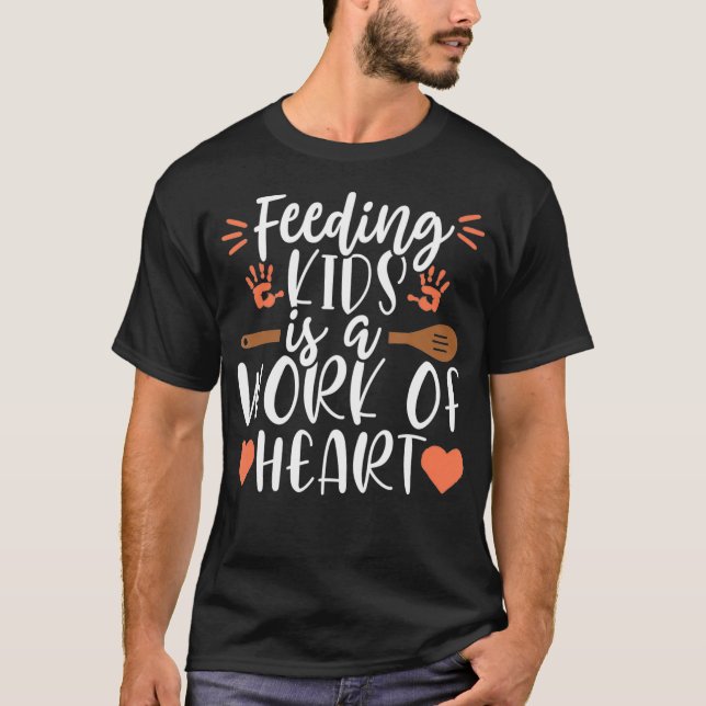 Heart School Lunch Dam Cafeteria Worker G T Shirt (Framsida)