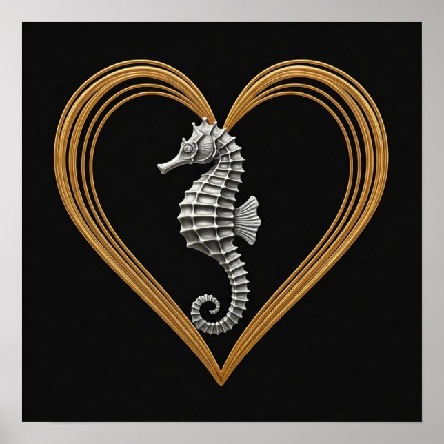 Heart Seahorse Poster (Framsidan)