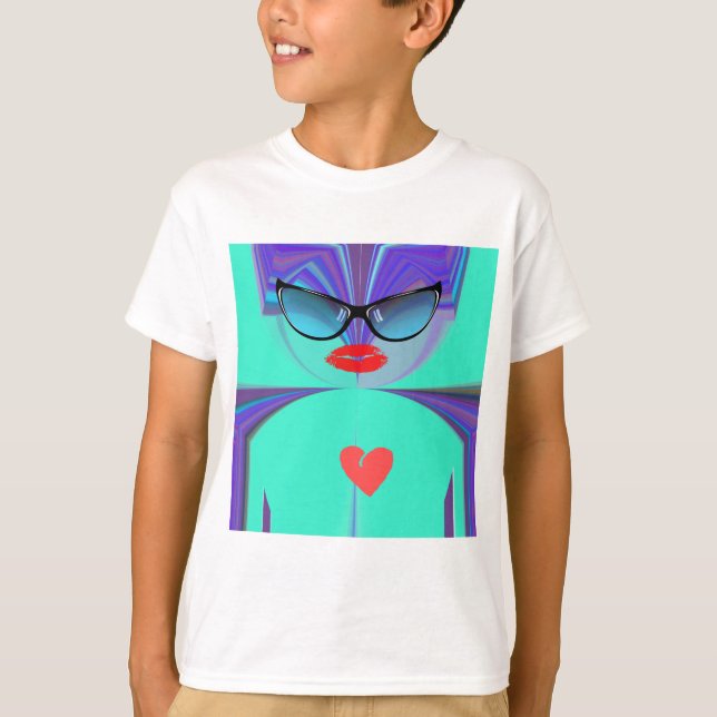 Heart Selfie T Shirt (Framsida)