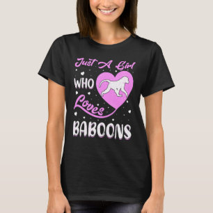Heart Shape Baboon bara en flicka som Kärlek baboo T Shirt