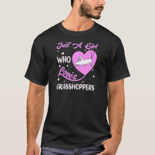 Heart Shape Grasopper bara en flicka som Kärlek Gr T Shirt