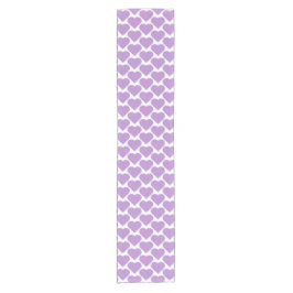 Heart Shape Plaid Pink Purple Table Runner