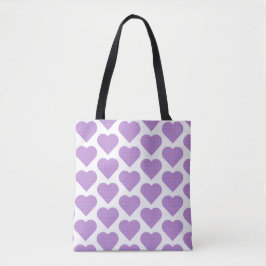 Heart Shape Plaid Pink Purple Tygkasse