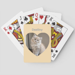 Heart-Shaped Cat Design Casinokort