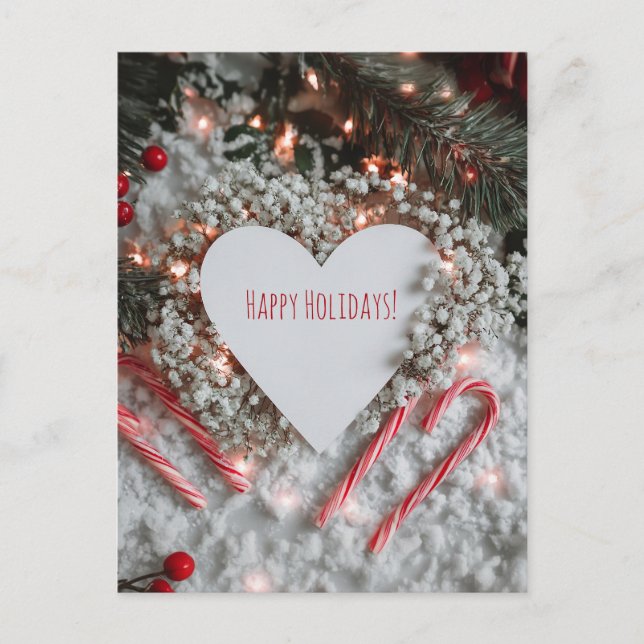 Heart-shaped Christmas card  Helg Vykort (Framsida)