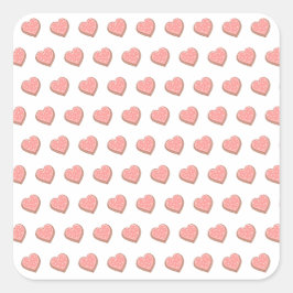 Heart-shaped cookies fyrkantigt klistermärke