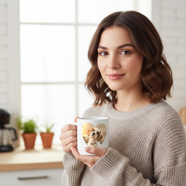 Heart-Shaped Dog Design – “Happiness on Four Paws” Jumbo Mugg (Skapare uppladdad)