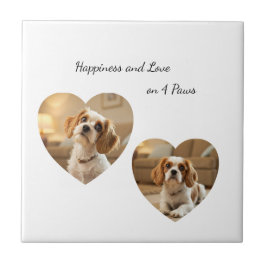 Heart-Shaped Dog Design – “Happiness on Four Paws” Kakelplatta