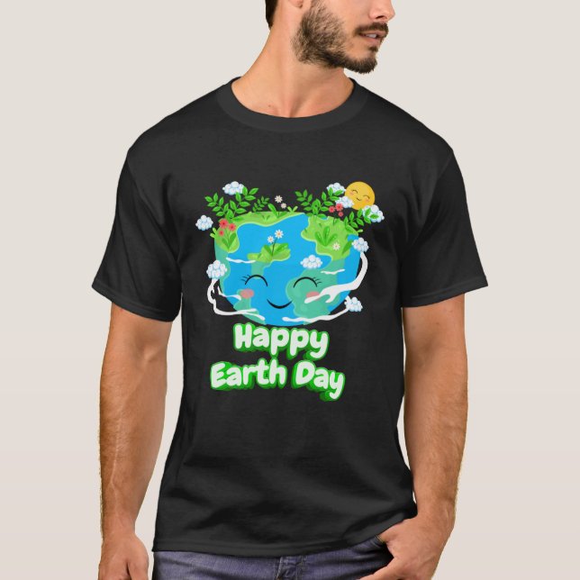 Heart Shaped Earth Day Everyday Bees World Environ T Shirt (Framsida)