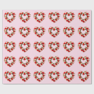 Heart Shaped Floral Wreath Roses Daisies Tulips Presentpapper