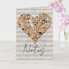 Heart-Shaped Love Typography with Musical Notes Kort