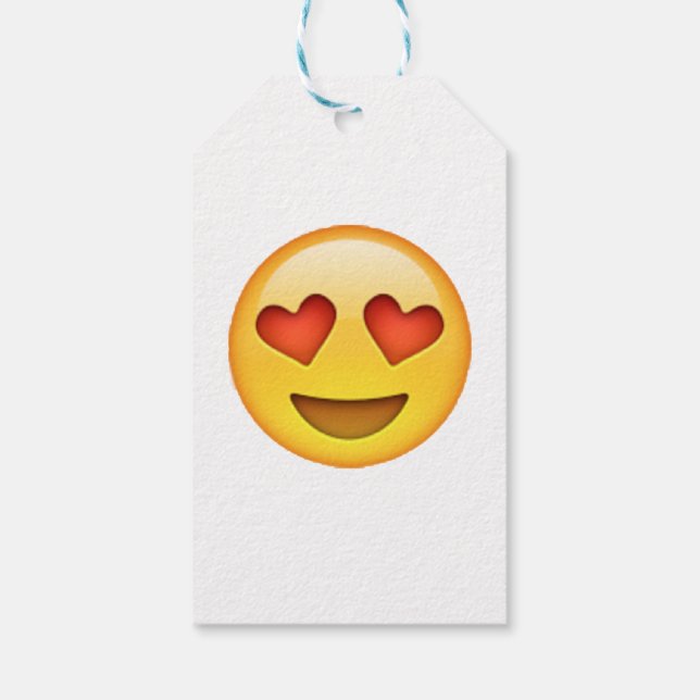 Heart-Shaped Ögon - Emoji Presentetikett (Baksidan)