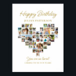 Heart Shaped Photo Collage Birthday Party Welcome Poster<br><div class="desc">A super fun photo collage shaped like a heart - perfect for birthdays or any special day. Just add your photos and custom text to personalize. So unique - makes a wonderful keepsake. Need this immediately? Purchase a Digital download of our poster and have it printed at your local printshop....</div>