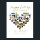 Heart Shaped Photo Collage Birthday Party Welcome Poster<br><div class="desc">A super fun photo collage shaped like a heart - perfect for birthdays or any special day. Just add your photos and custom text to personalize. So unique - makes a wonderful keepsake. Need this immediately? Purchase a Digital download of our poster and have it printed at your local printshop....</div>