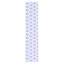 Heart Shaped Plaid Pink Blue Pastel Table Runner