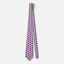 Heart Shaped Plaid Purple Pink Neck Tie Slips