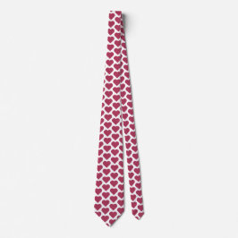 Heart Shaped Plaid Red Pink Neck Tie Slips