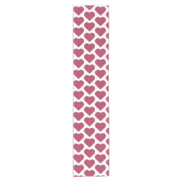 Heart Shaped Plaid Red Pink Table Runner