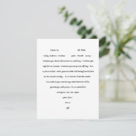 Heart Shaped Poetry Card Tack Kort