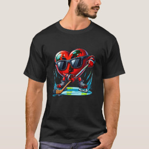 Heart Showing Hockey Skills Valentines day Manar W T Shirt